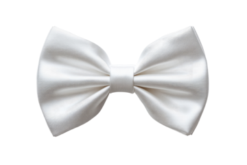Elegant, crisp, off-white bow tie, smooth fabric