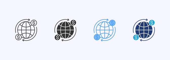 Global Icon Set Multiple Style Collection