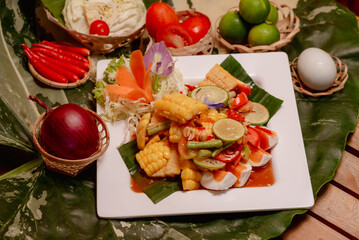 A delicious Thai Somtam menu