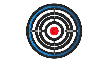Target with concentric circles and a bullseye