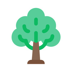 Stylized tree icon on a black background