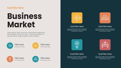 Digital Business Market Infographic. Featuring Key Insights and Growth Statistics for Entrepreneurs or Investors, presentations diagram template, process, chart workflow, banner layout, info graph