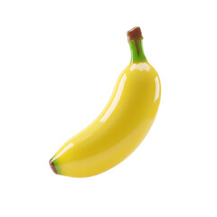 Vibrant Yellow Banana Isolated on Black Background Fresh Tropical Fruit with Smooth Peel and Natural Curve Nutrient Rich Healthy Food Source