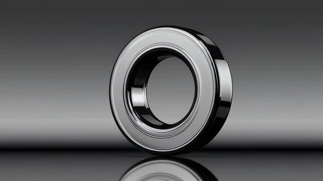 a sleek 3D animation showcasing rotating black O ring seal design video ed fuel grease hydraulic systems presented 4K resolution clean promotional product preview technical