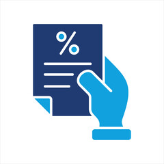 Tax Flat Blue Icon