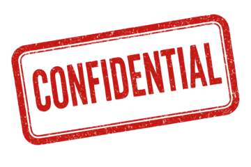 Confidential grunge rubber stamp new