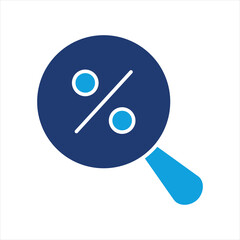 Inspection Flat Blue Icon