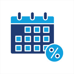 Calendar Flat Blue Icon