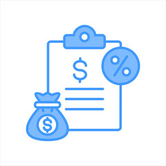 Accounting And Taxes Blue Icon