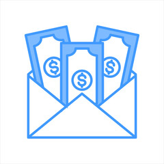Salary Blue Icon