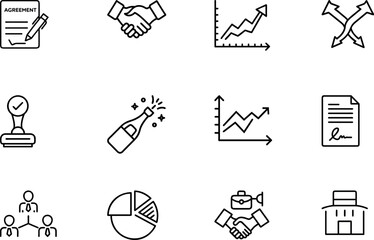Mergers and Acquisitions Icon Collection