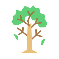 Stylized single tree graphic against black background illustration