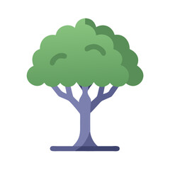 Stylized Tree Illustration on Black Background