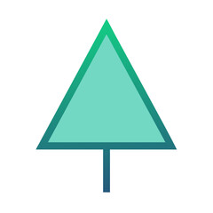 Minimalist tree illustration on black background graphic design