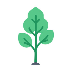 Simple green tree illustration on a black background