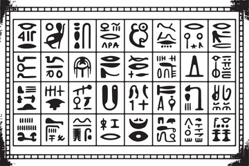 Ancient Egyptian Hieroglyphs Alphabet Symbols ancient symbols