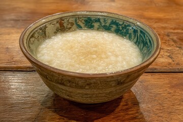 Jakarta Indonesia May 23 2024 This is rice porridge in a bowl