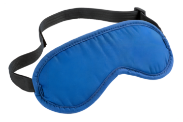 Blue eye mask isolated on transparent background
