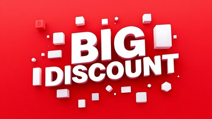 Bold flash sale discount banner with red backdrop and modern white typography. Ideal for marketing, retail, and promotional visual content with high impact