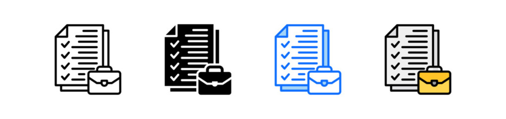 Business Plan Icon Set Multiple Style Collection