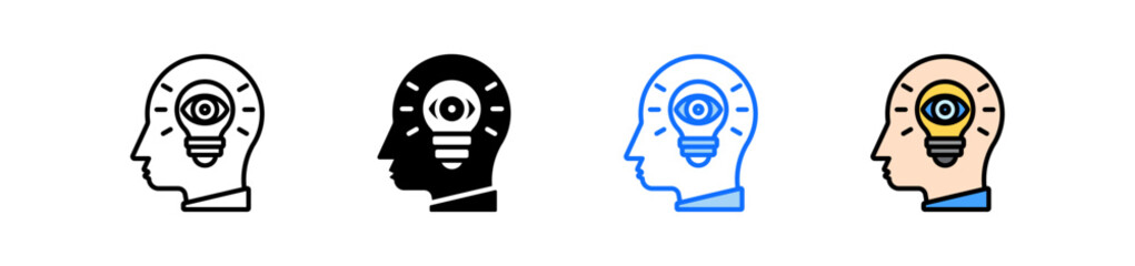 Leadership Vision Icon Set Multiple Style Collection