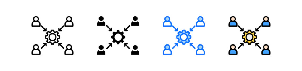 Employee Engagement Icon Set Multiple Style Collection