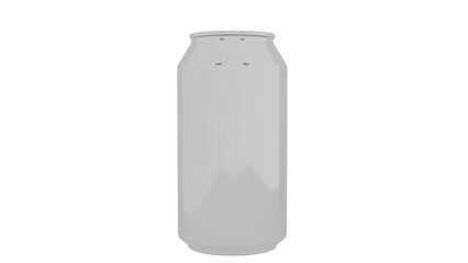 3D Render a can of soda on a white background