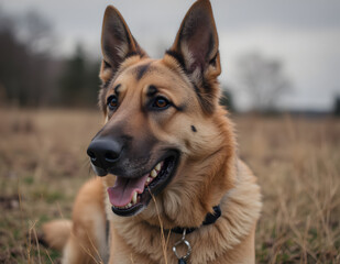 Ai generated image of German Shepherd dog.