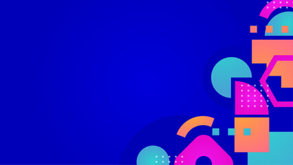 Abstract geometric design with vibrant shapes, suitable for background, packaging, or branding projects requiring contemporary and eye catching visuals.