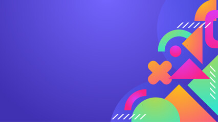 Fototapeta premium Abstract geometric design with vibrant colors