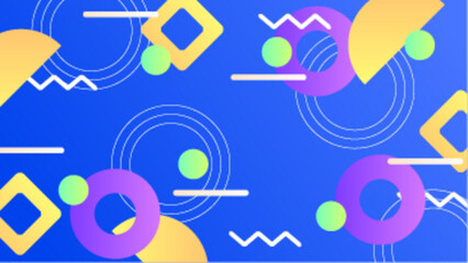 Vibrant abstract design with geometric shapes and pastel colors, perfect for modern backgrounds, web banners, and digital presentations.