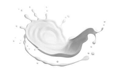 Milk Splash 3D Rendering