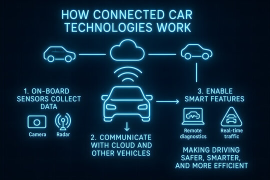 Connected Car Technology Explained with Vehicle-to-Everything (V2X) for Smart Transportation Systems