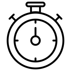 Stopwatch Outline Icon
