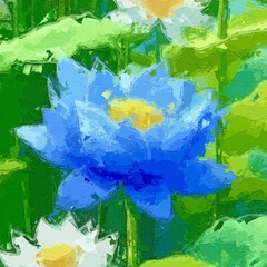Naklejka premium Various oil paintings, flowers, waterfalls, landscapes, flying birds, lakes, roses, peonies, chrysanthemums, swans, lotus leaves, lotus flowers