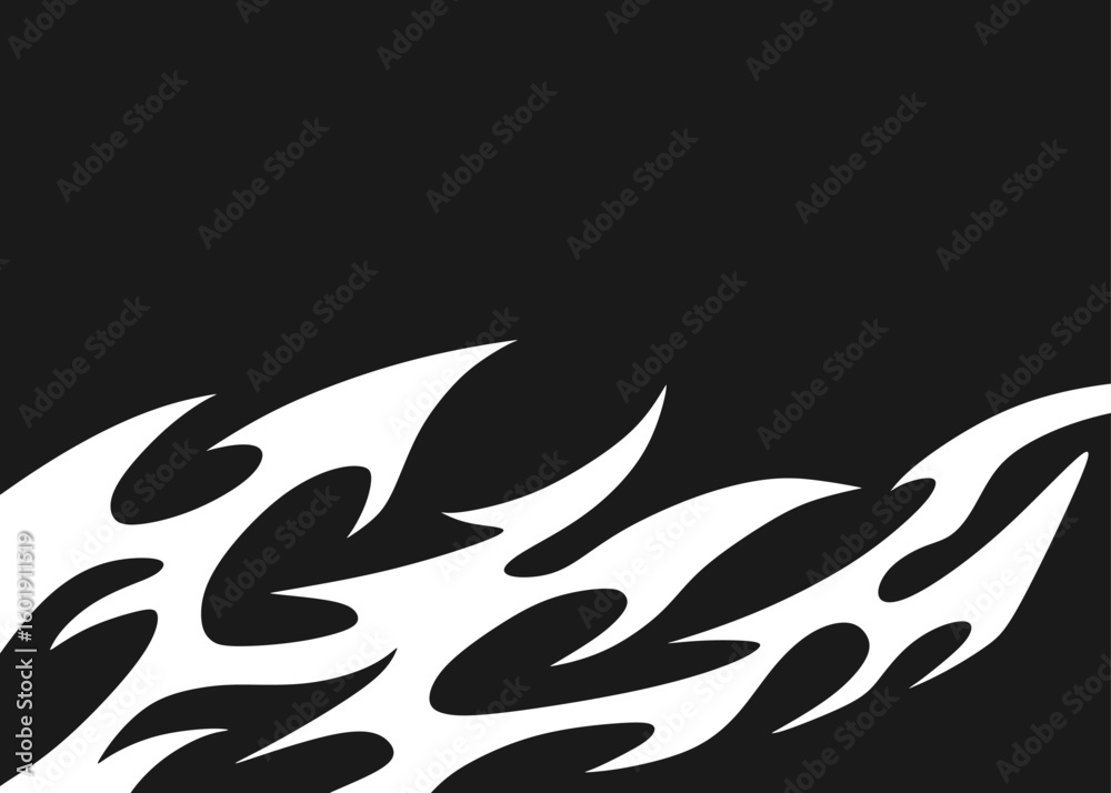 Poster simple background with flame pattern and with some copy space area
