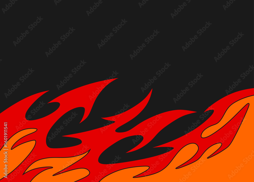 Poster simple background with flame pattern and with some copy space area