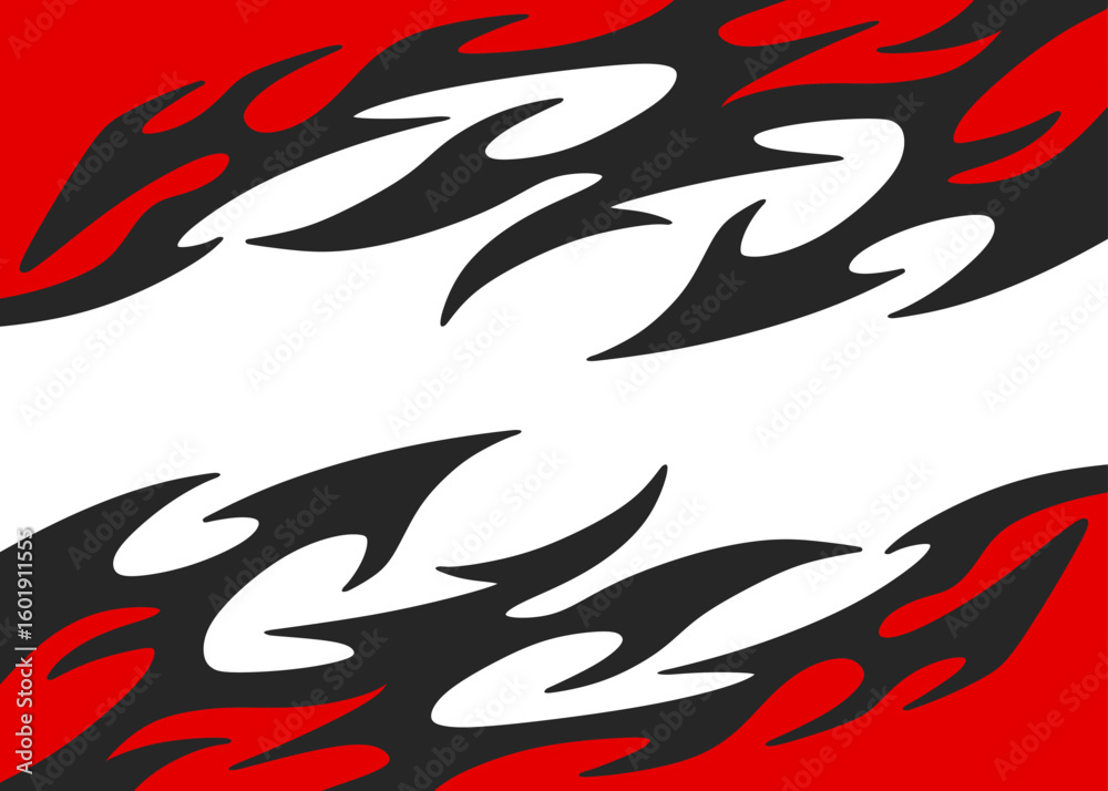 Poster simple background with flame pattern and with some copy space area