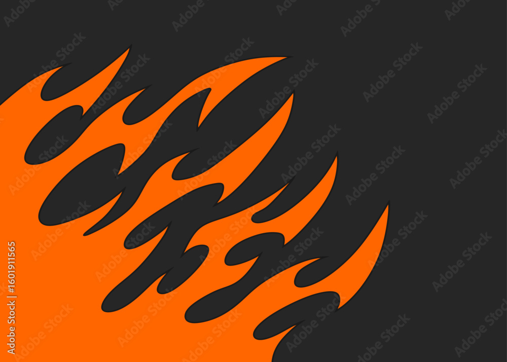 Poster simple background with flame pattern and with some copy space area