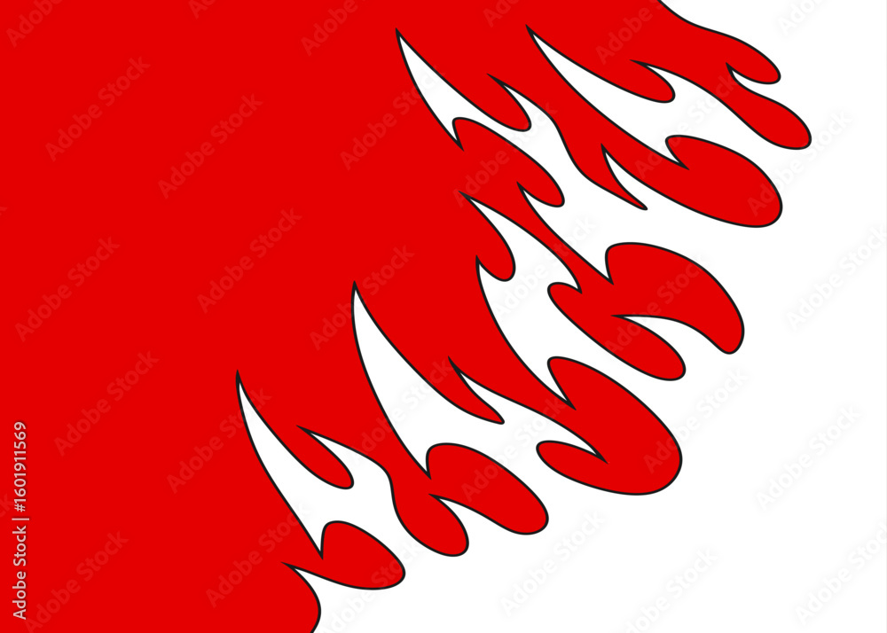 Poster simple background with flame pattern and with some copy space area