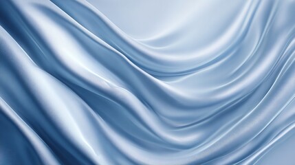 Abstract corporate wavy pattern, gradient blue silk texture for high end fashion or cosmetics branding applications. Modern and sophisticated design background with smooth lines.