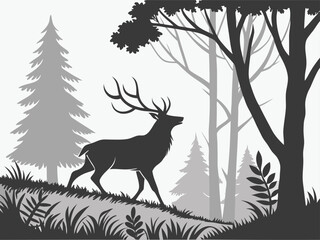 deer in the woods