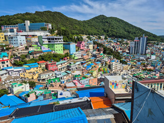 Colourful cultural village in Korea