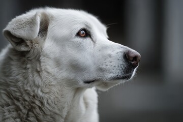 Obraz premium Lovely elderly white dog