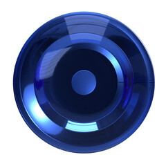 Vibrant Blue Glass Push Pin 3d render