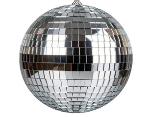 Close-Up of Rotating Disco Ball, Reflections in Motion, Side Angle