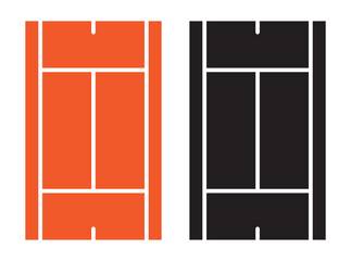 Tennis court icon vector set. Tennis illustration sign collection. Sport symbol or logo.Flat minimalist sports ball icon set in vector EPS 10. Includes multiple types of sports balls like football, ba