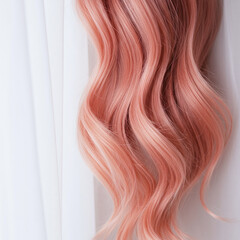 Rose Gold Ombre Wavy Hair