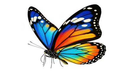 Vibrant Blue Orange Butterfly