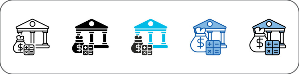 National Budget Icon Pack Multistyle Illustration